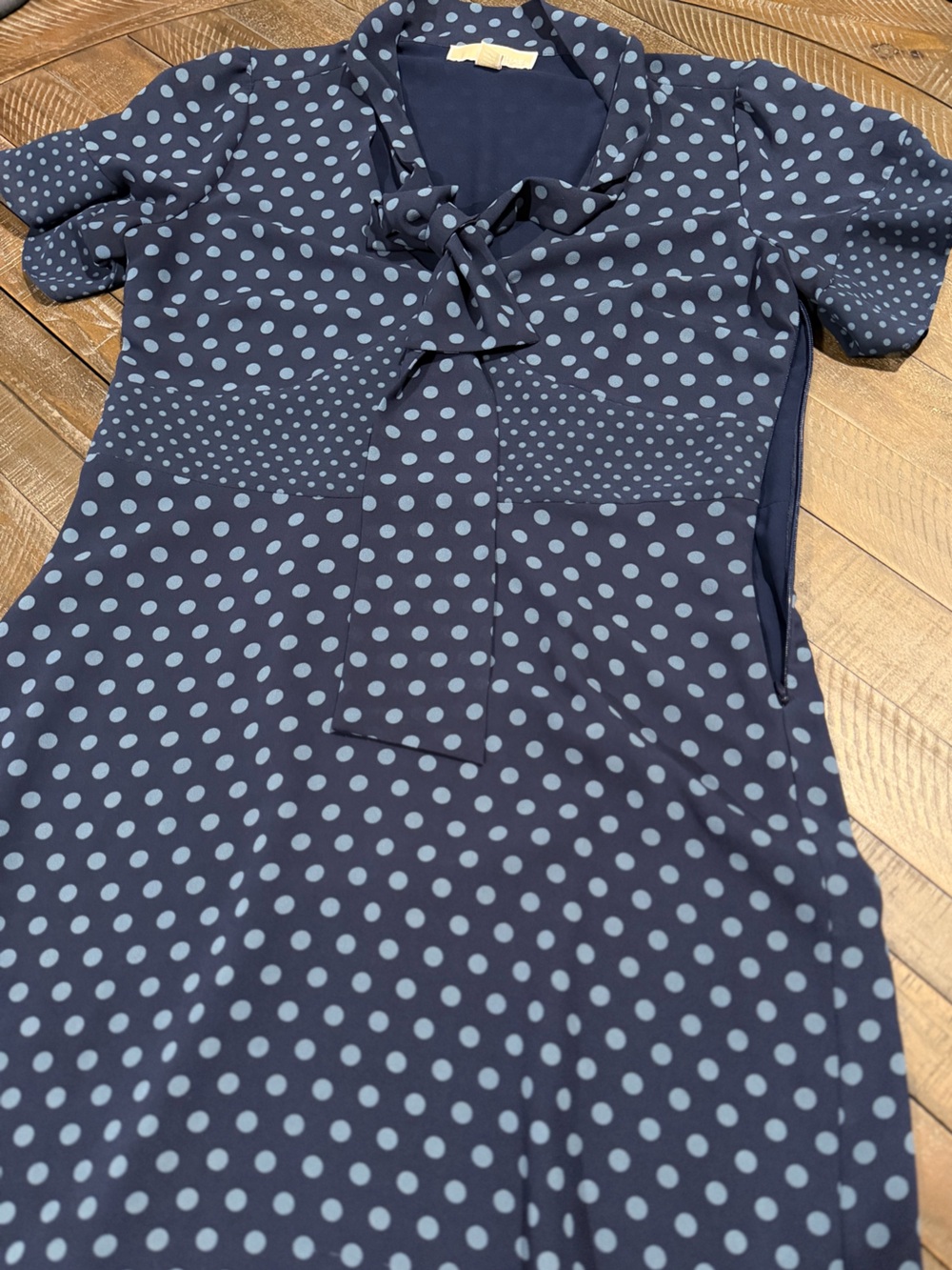 Michael Michael Kors Polka Dot Tie-Neck Dress – Women’s Small